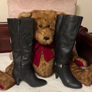 Black knee high boots